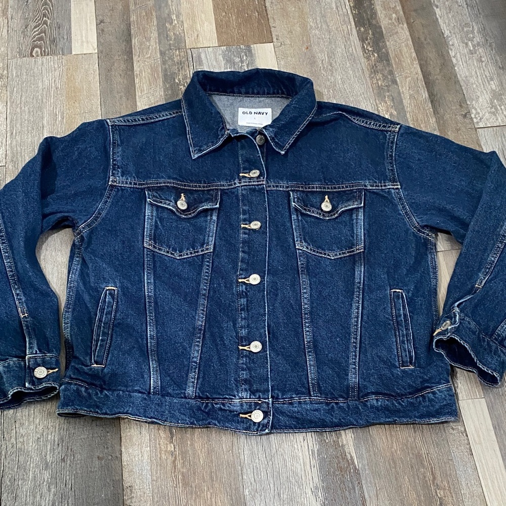 Women Old Navy Classic Blue Jean Jacket - Picture 11 of 14